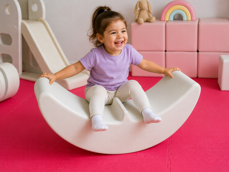 Moon Rocker with Model