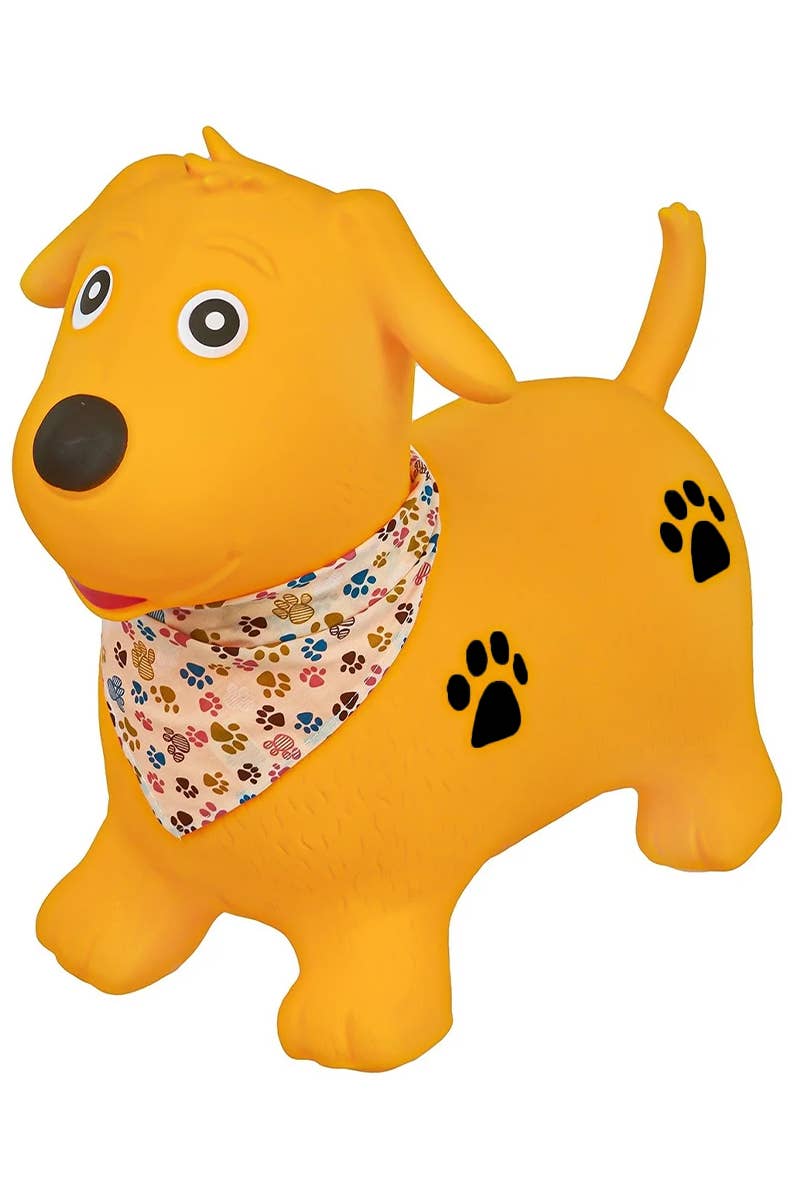 Soft Play Puppy Bouncy Hopper Orange/Yellow