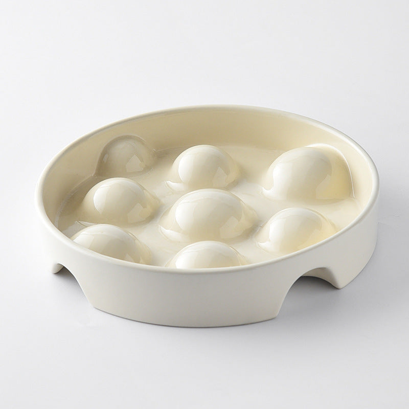 OkiePaw Ceramic Slow Feeder Dog Bowl – 8.6 Inch