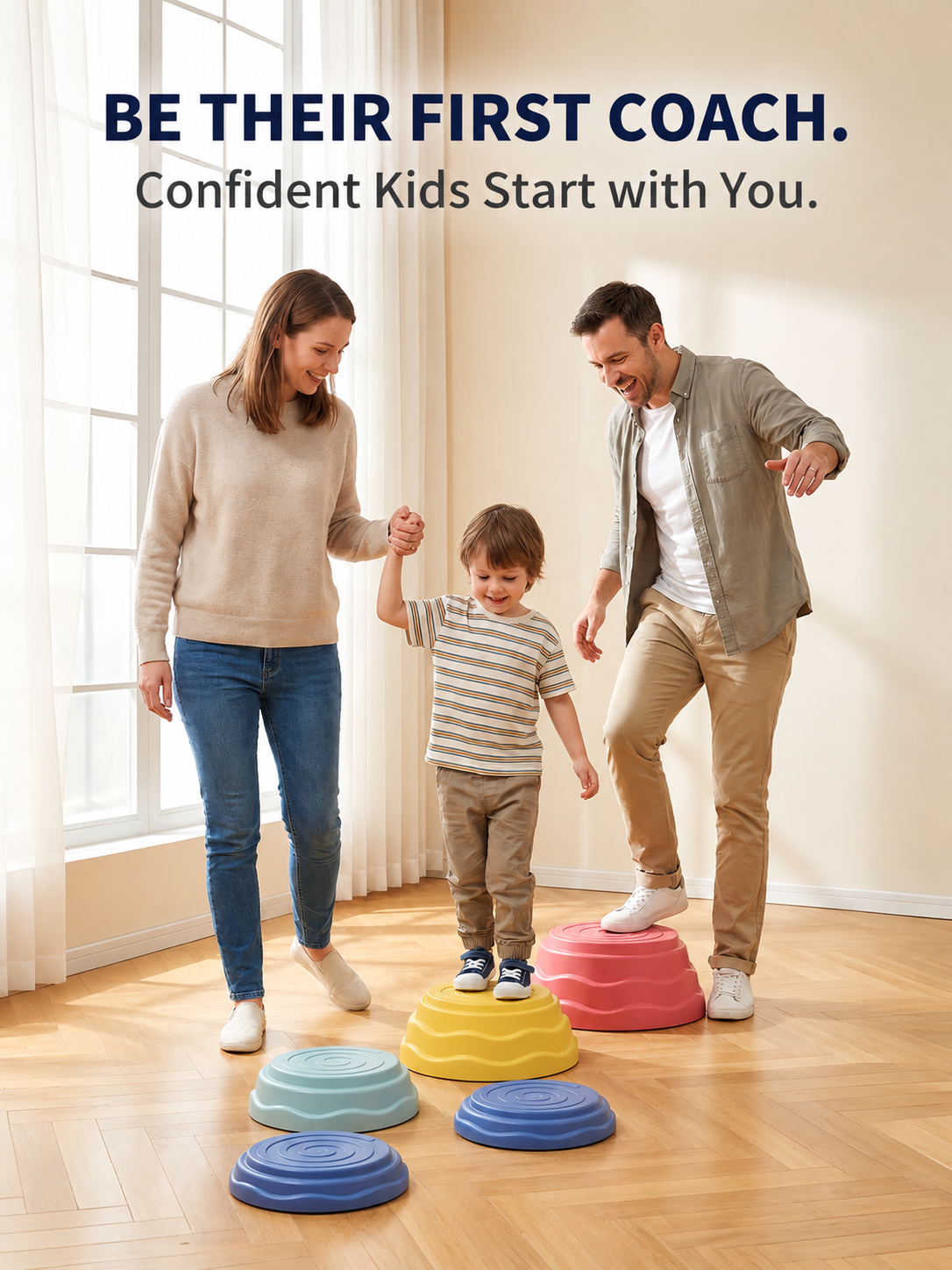 Kids Stepping Stones – 7-Piece Balance & Sensory Play Set
