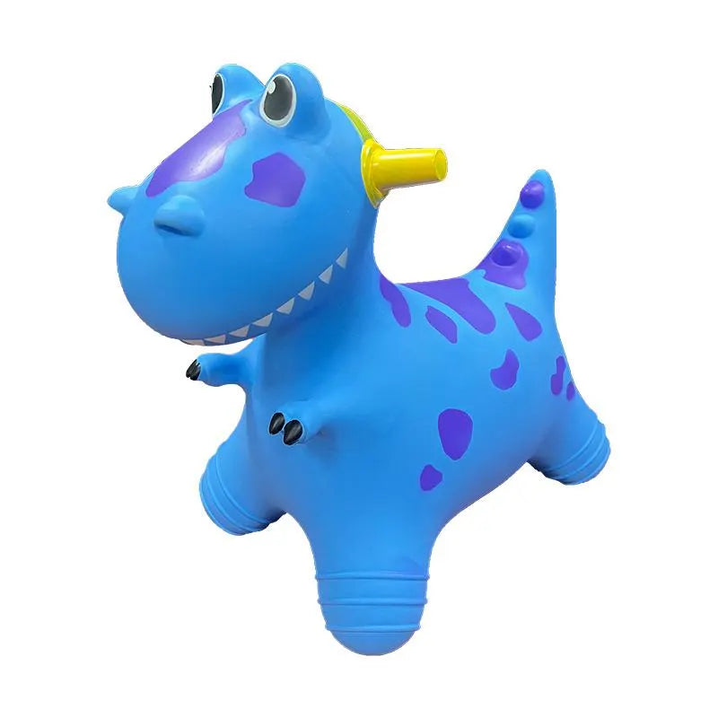 Okie Soft Play® Bouncy Hopper Dinosaur – Inflatable Ride-On for Toddlers (Red & Blue)