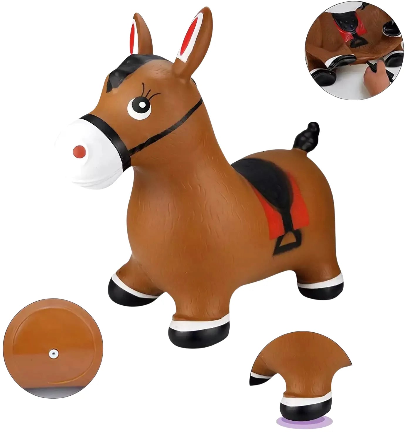 okie soft play horse bouncy hopper feaures