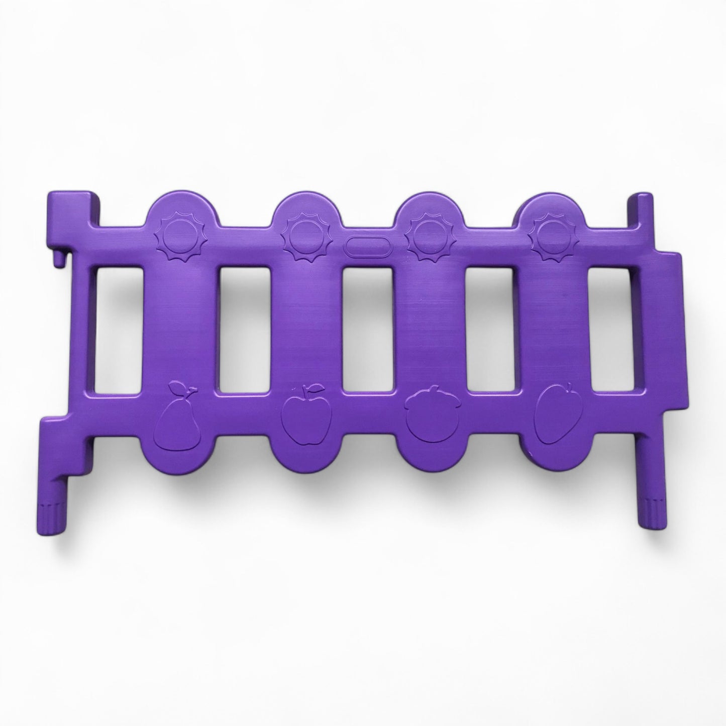 purple soft play fence panels.
