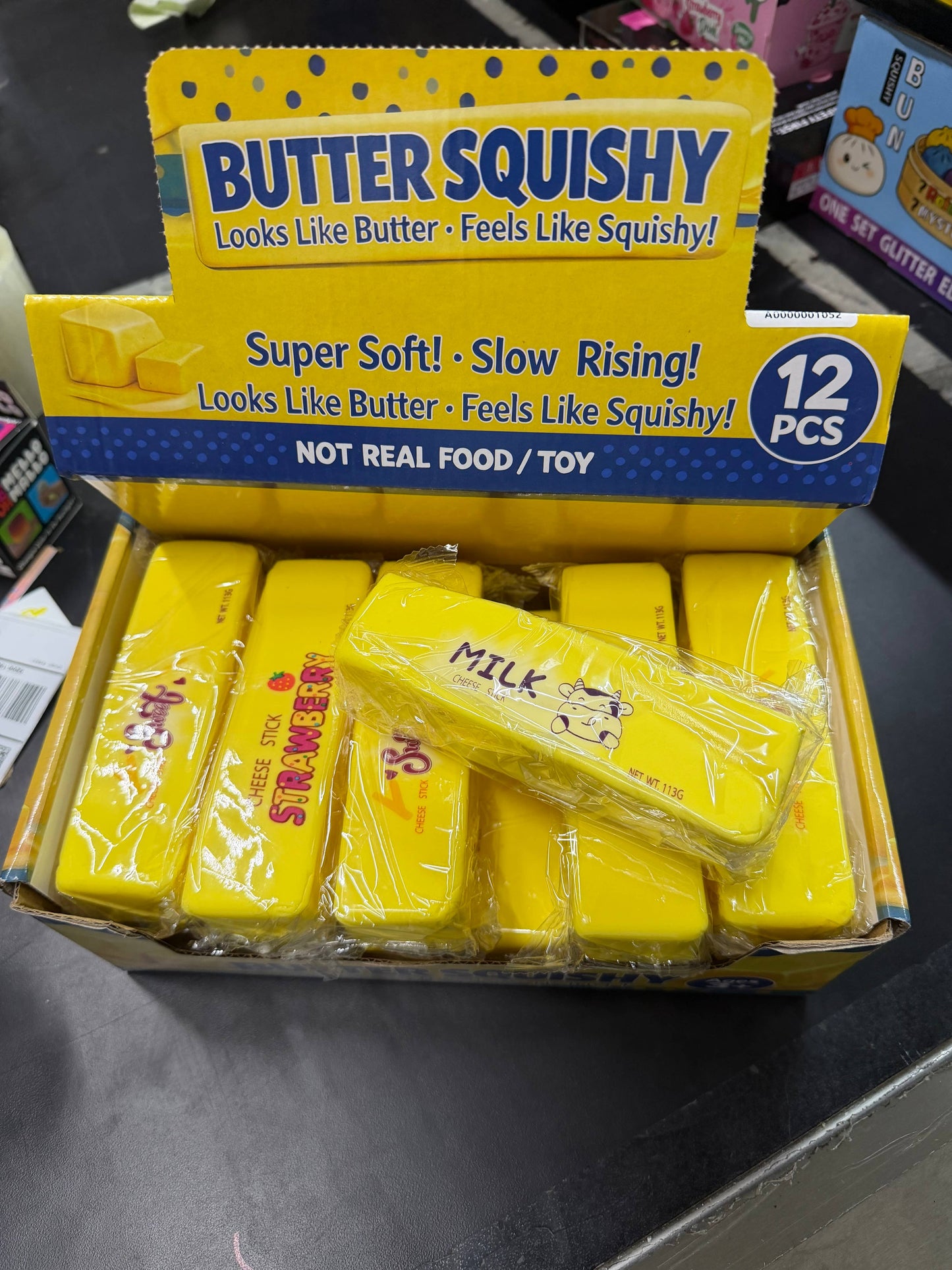 Pink & Yellow Butter Squishy – Super Soft Slow-Rising Food Toy