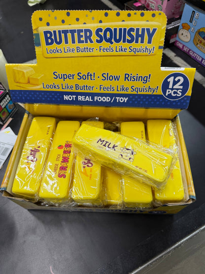 Pink & Yellow Butter Squishy – Super Soft Slow-Rising Food Toy