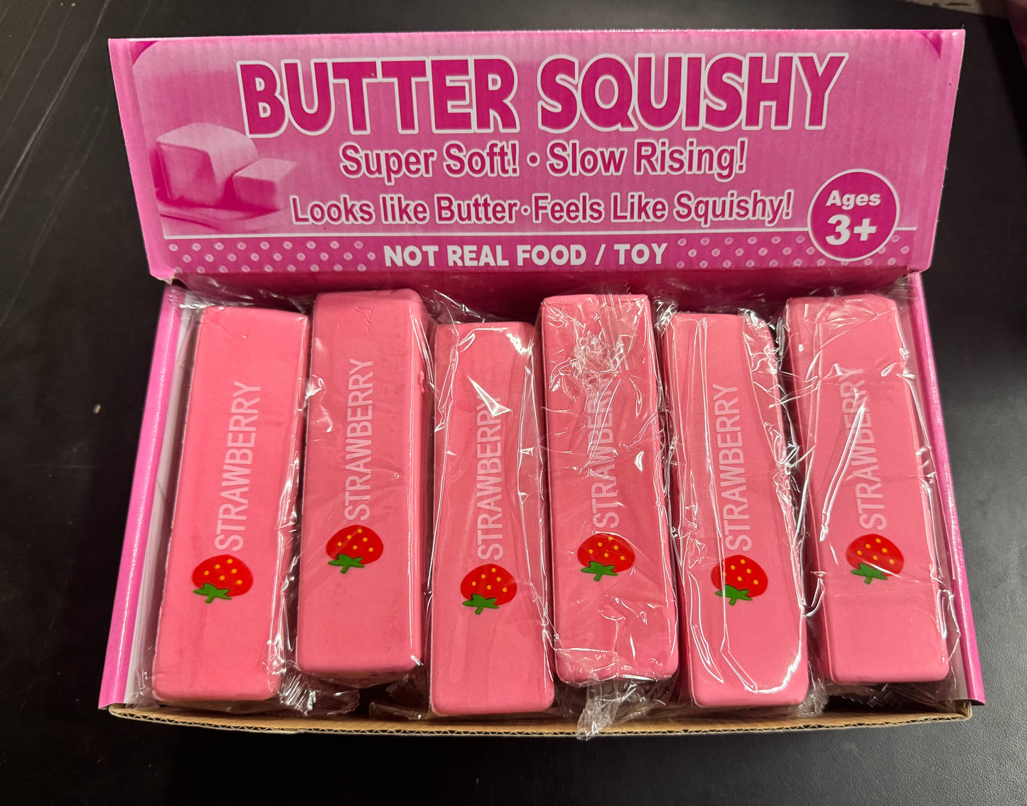 Pink & Yellow Butter Squishy – Super Soft Slow-Rising Food Toy