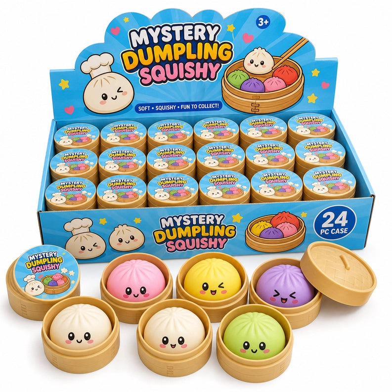 Mystery Dumpling Squishy Toys – 24 Piece Case