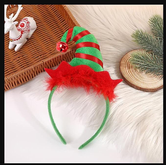 Christmas Reindeer Antlers & Elf Headbands – Holiday Costume Accessories