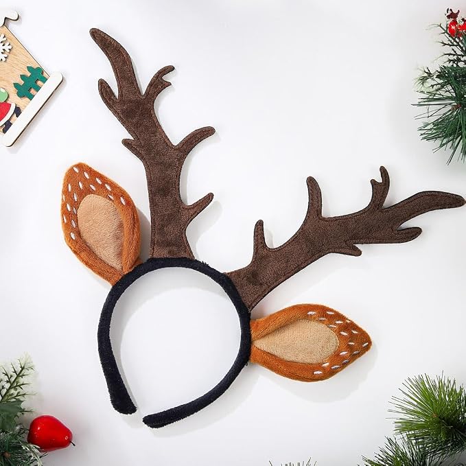 Christmas Reindeer Antlers & Elf Headbands – Holiday Costume Accessories