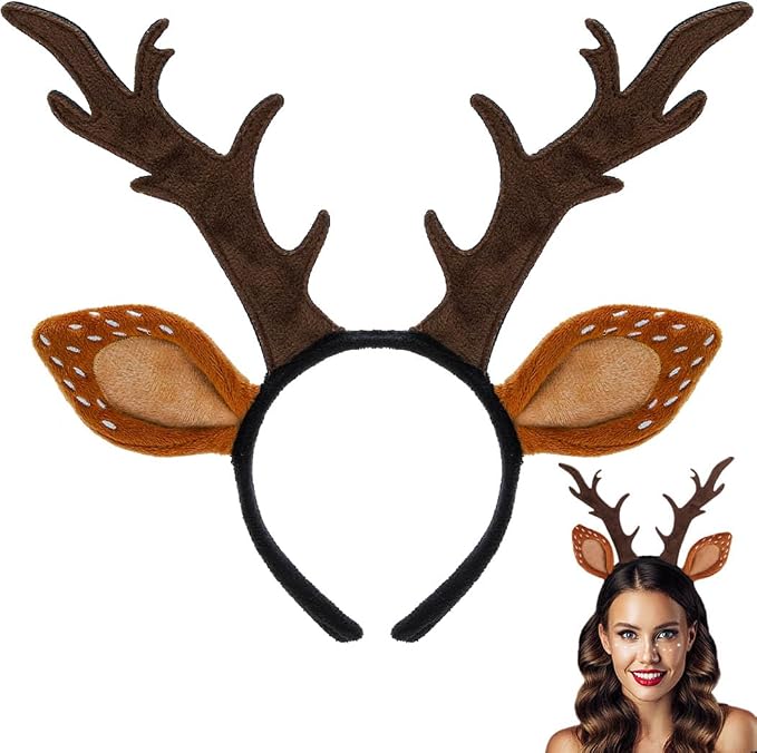 Christmas Reindeer Antlers & Elf Headbands – Holiday Costume Accessories