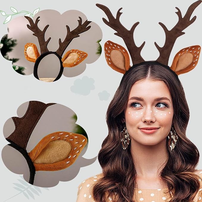 Christmas Reindeer Antlers & Elf Headbands – Holiday Costume Accessories