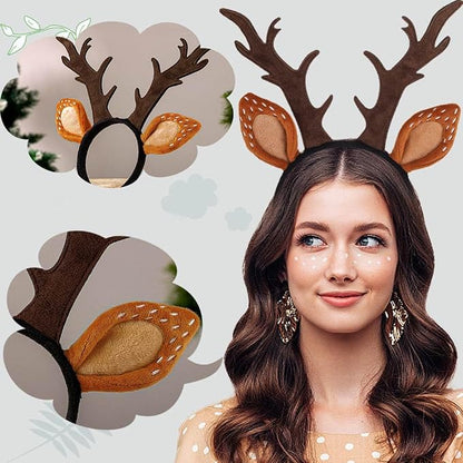 Christmas Reindeer Antlers & Elf Headbands – Holiday Costume Accessories