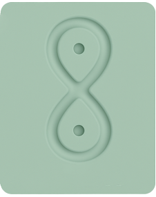 Okie Soft play Balance Board Moss Green Infinity Deisgn