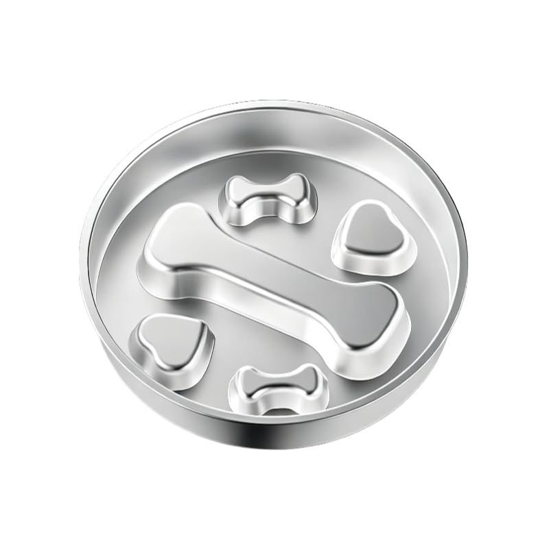 Stainless Steel Slow Feeder Dog Bowl