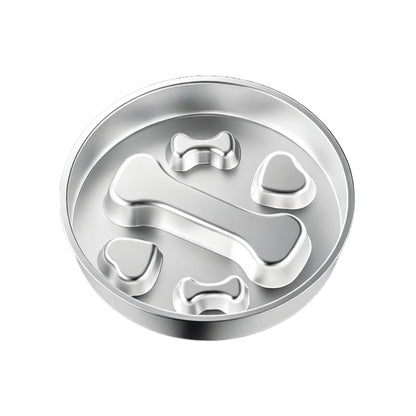Stainless Steel Slow Feeder Dog Bowl