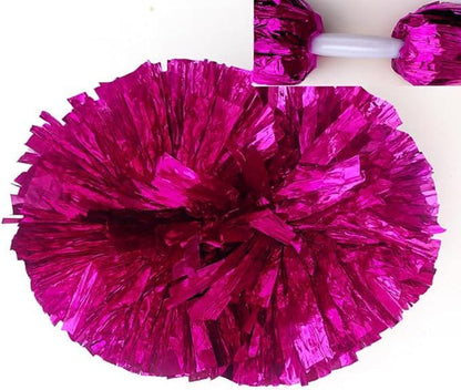Hot Pink Spirt Poms Set with Handle