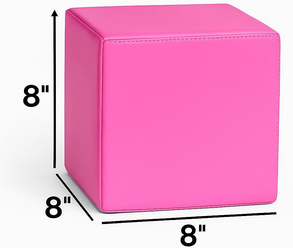 Hot Pink Soft Play 8x8 Foam block 