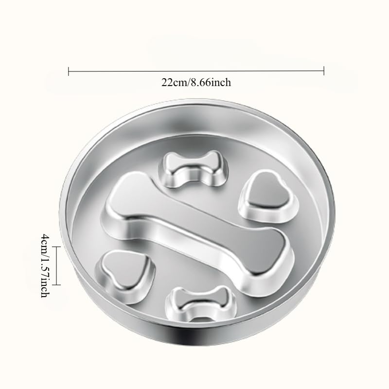 Stainless Steel Slow Feeder Dog Bowl