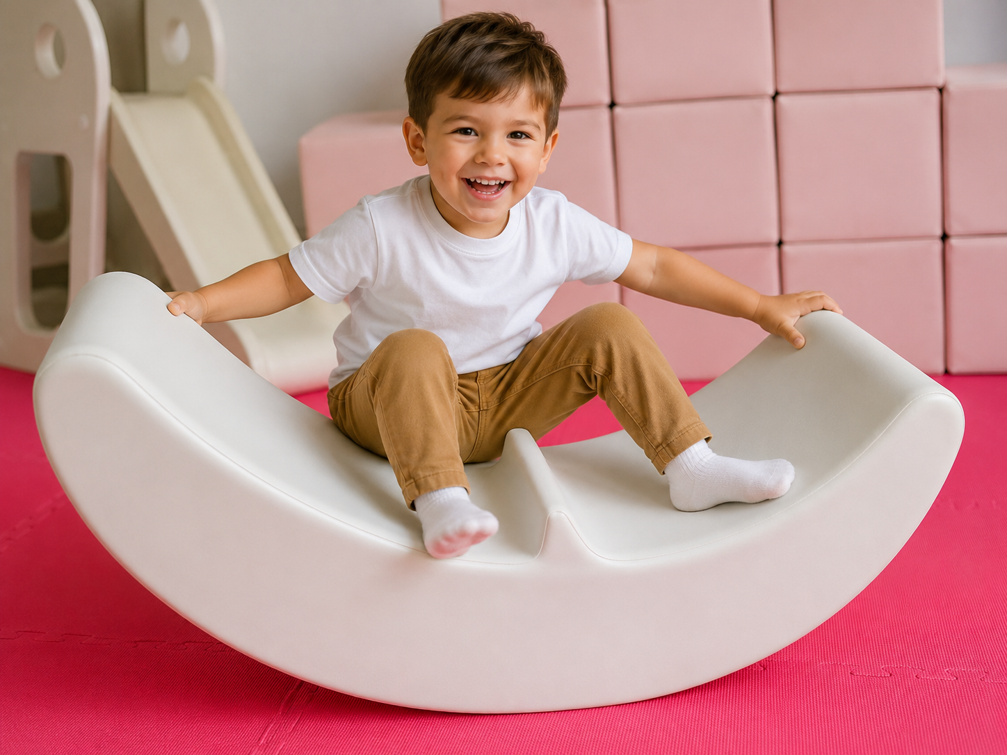 Moon Rocker with Model Boy
