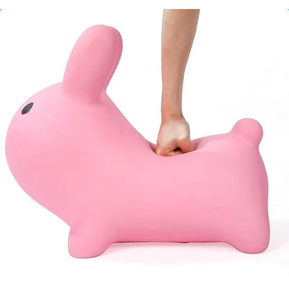 Simple product photo of pink bunny soft play hopper toy