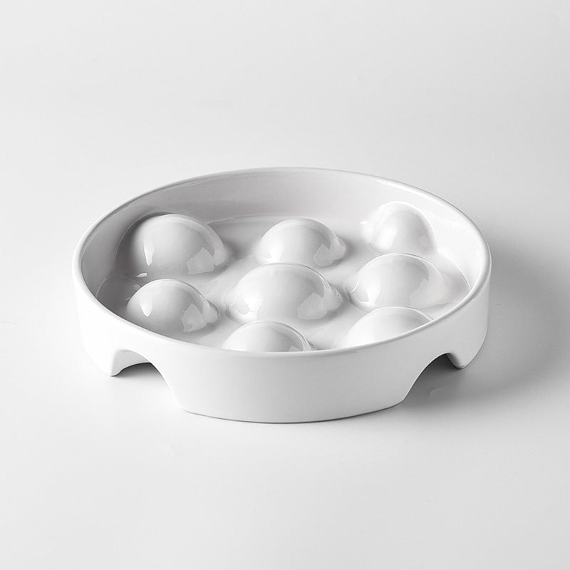 OkiePaw Ceramic Slow Feeder Dog Bowl – 8.6 Inch