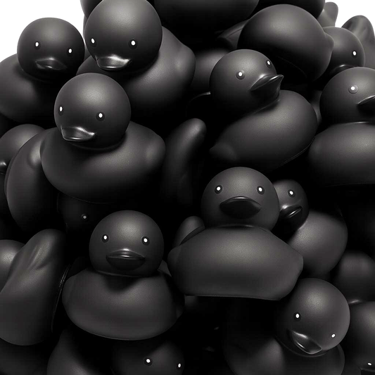 Black Rubber Ducks – 15-Pack | Jeep Ducking Toy, Party Favors
