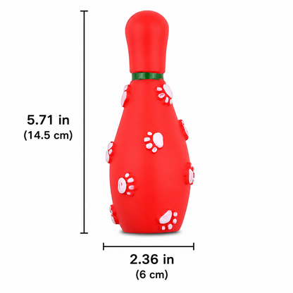 OkiePaw Christmas Bowling Pin Dog Toy Set – Red & Green 2-Pack