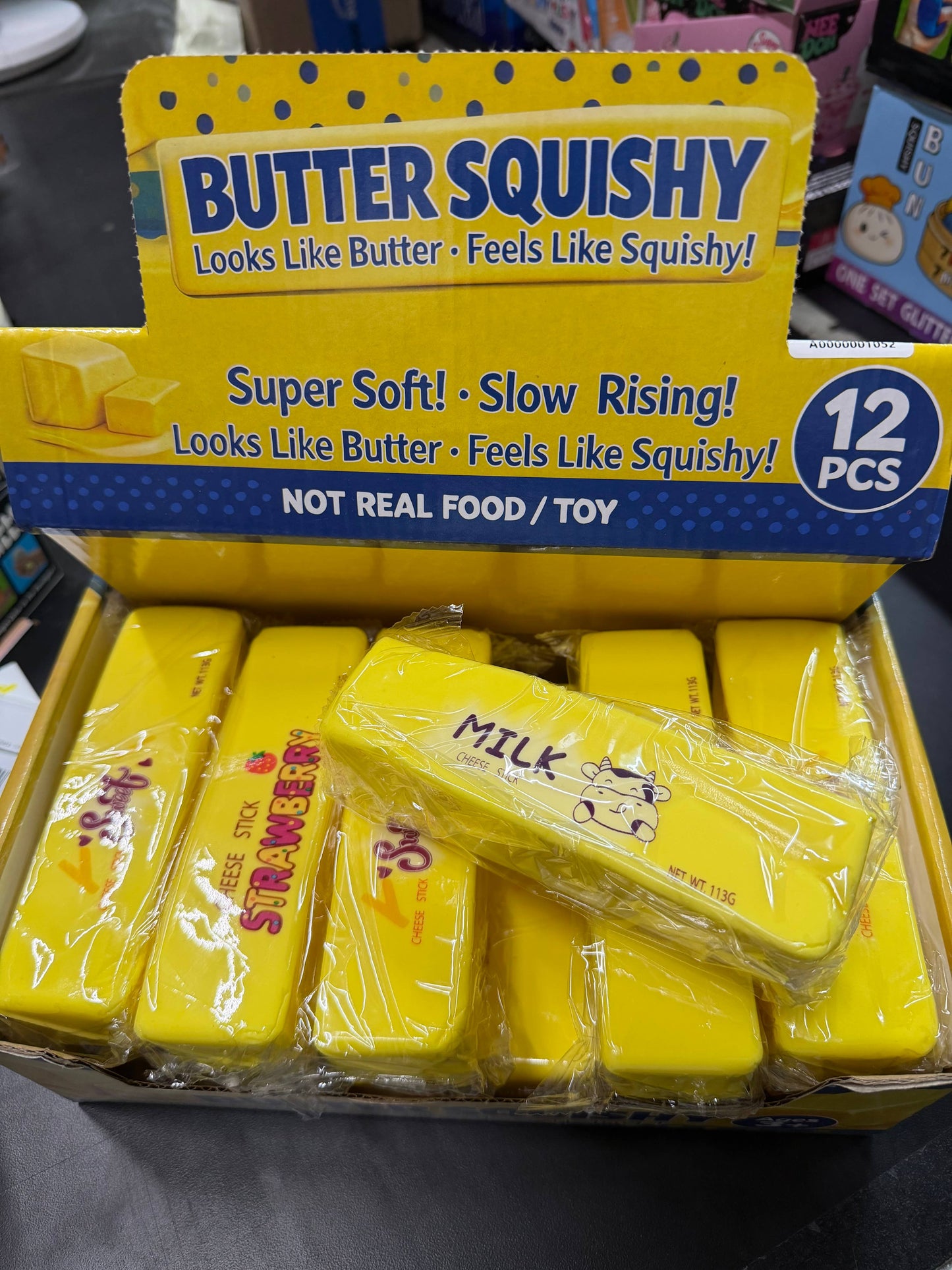 Pink & Yellow Butter Squishy – Super Soft Slow-Rising Food Toy