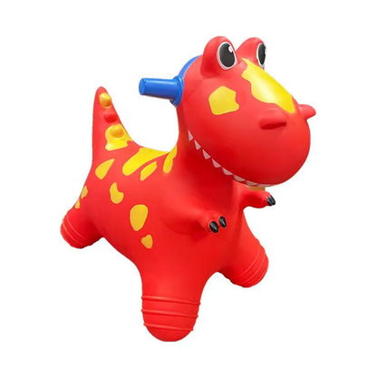 Okie Soft Play® Bouncy Hopper Dinosaur – Inflatable Ride-On for Toddlers (Red & Blue)