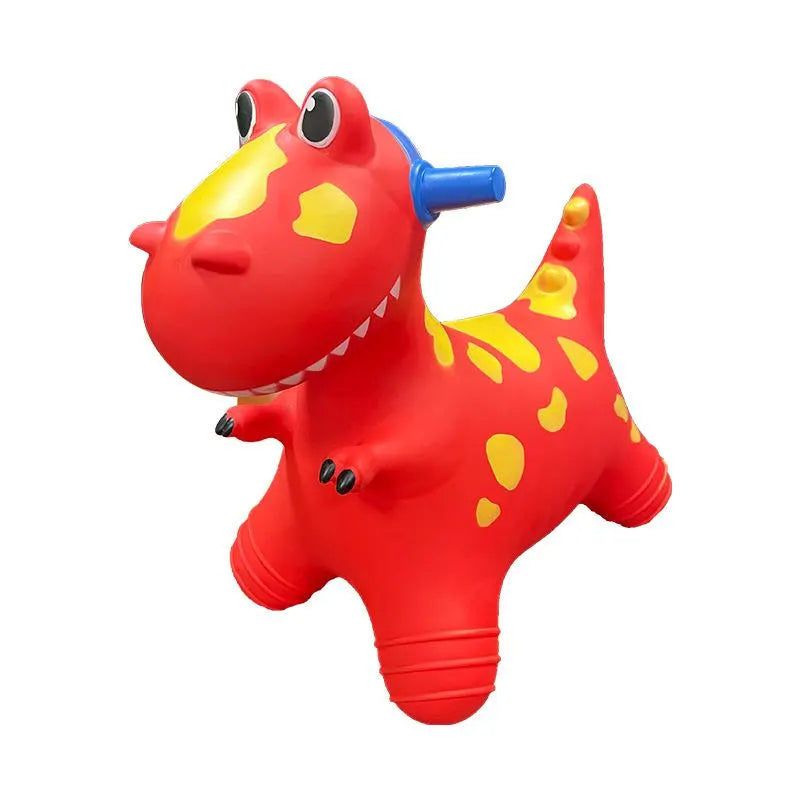Okie Soft Play® Bouncy Hopper Dinosaur – Inflatable Ride-On for Toddlers (Red & Blue)