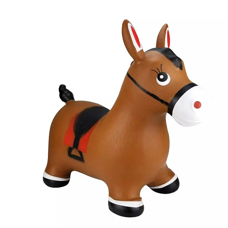 okie soft play brown horse hopper bouncy top