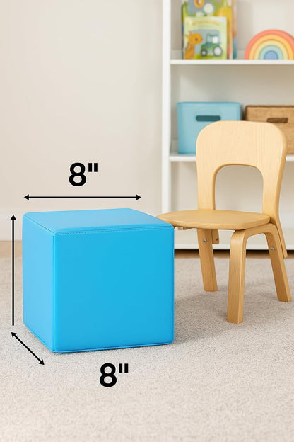 soft cube foam children's block baby blue