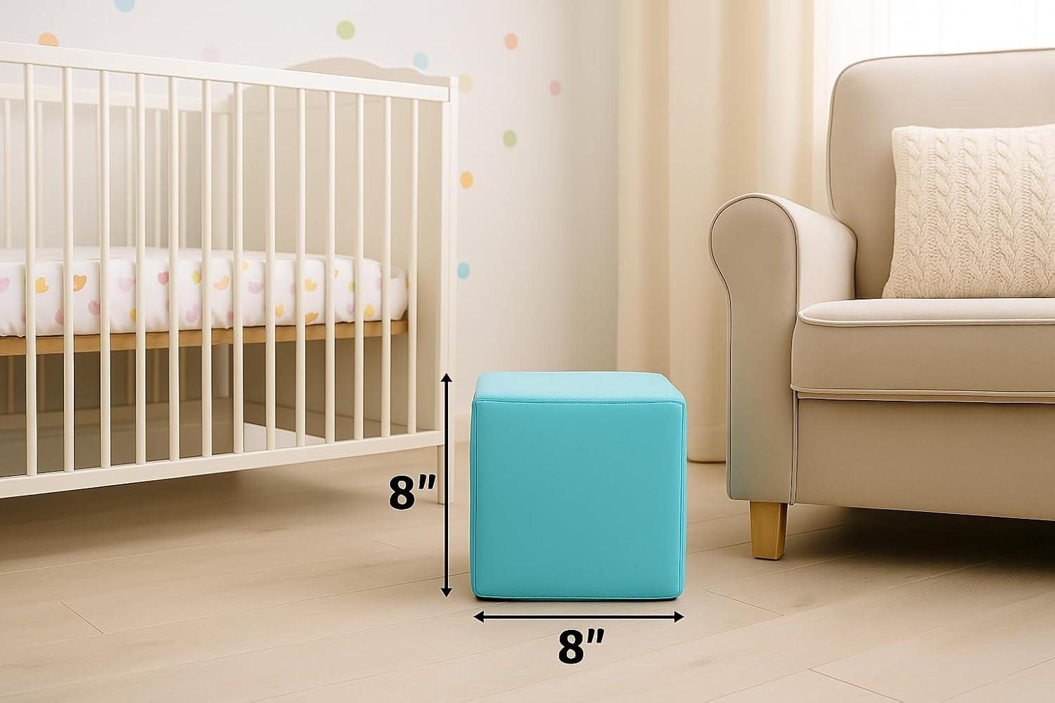 soft play baby blue soft cube foam blocks. 